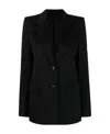Lanvin Blazer Longline Single-breasted Notch Lapels Flap Pockets In Black