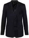 Lanvin Wool Button-fastening Blazer Dart Detailing In Blue