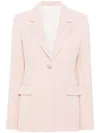 Lanvin Tailored Wool Blazer With Central Vent In Pink