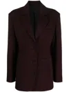 Lanvin Single-breasted Fitted Jacket For Female In Red