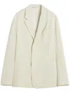 Lanvin Loose-fitting Wool Blend Jacket In White