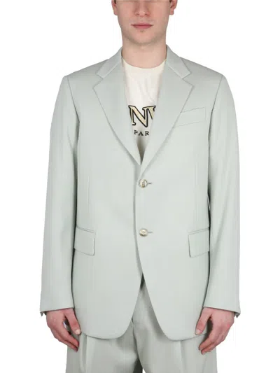Lanvin Single-breasted Boxy Jacket In Green