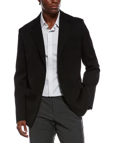 Lanvin Single Breasted Boxy Wool Jacket In Black
