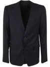 Lanvin Wool Button-fastening Blazer Dart Detailing In Blue