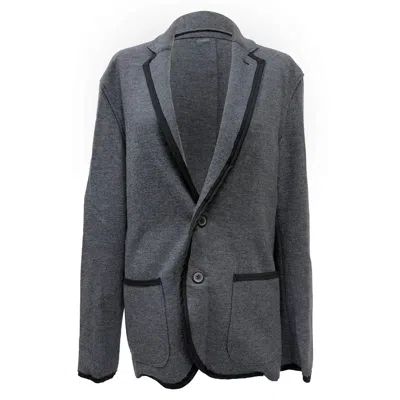 Lanvin Single-breasted Notch Collar Blazer In Grey Wool In Gray