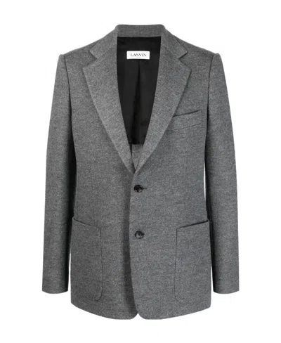 Lanvin Single-breasted Suit Jacket In Gray