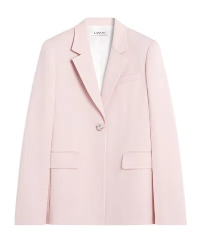 Lanvin Single-breasted Suit Jacket In Pink