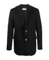 Lanvin Single-breasted Wool Blazer In Black
