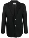 Lanvin Single-breasted Felt Jacket In Schwarz