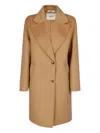 Lanvin Single-breasted Wool Coat In Brown