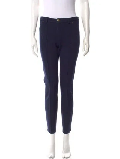 Pre-owned Lanvin Skinny Leg Pants In Blue