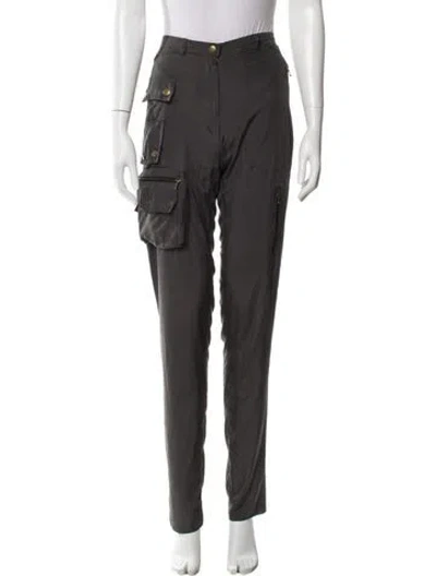 Pre-owned Lanvin Skinny Leg Pants In Gray