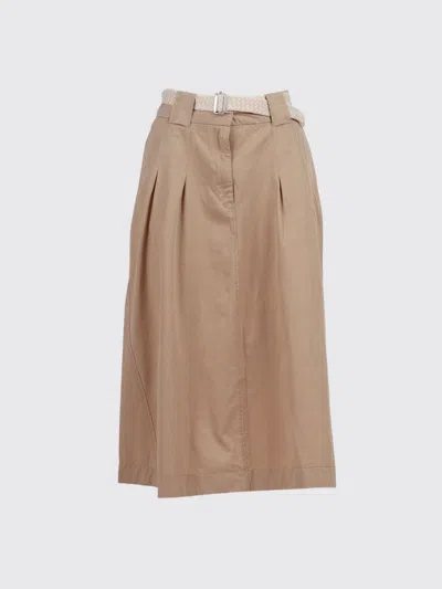 Lanvin Skirt Kids Color Beige In Brown