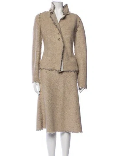 Pre-owned Lanvin Skirt Set In Neutrals