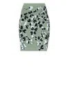 Lanvin Floral Pattern Elastic Waist Midi Skirt