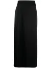 Lanvin Black Flowy Maxi Skirt In Black