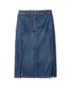 Lanvin Mid-length Denim Skirt In Blue