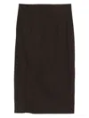 Lanvin Knee Length And Midi Skirt With Asymmetric Hem In Brown