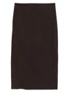 Lanvin Knee Length And Midi Skirt With Asymmetric Hem In Brown