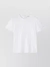 Lanvin Sleeve Tie Back Round Neck Top In White