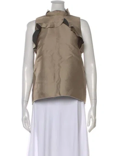 Pre-owned Lanvin Sleeveless Blouse In Neutral