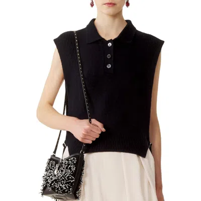 Lanvin Sleeveless Cashmere Sweater In Black