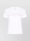 Lanvin Logo-embroidered Cotton T-shirt In White