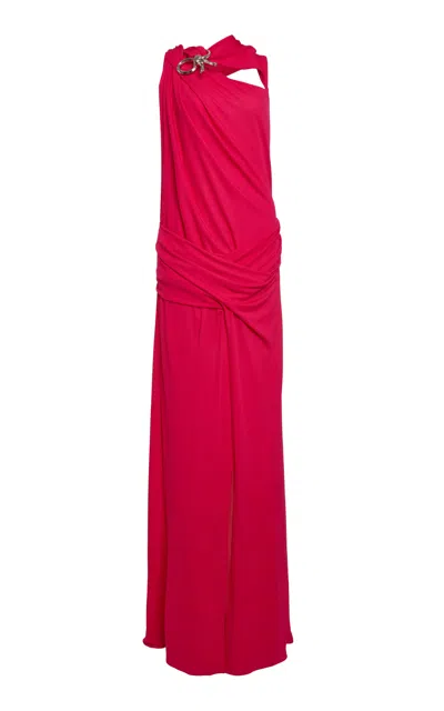 Lanvin Sleeveless Knot Maxi Dress In Pink
