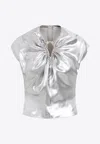 Lanvin Sleeveless Metallic Top In Metallic