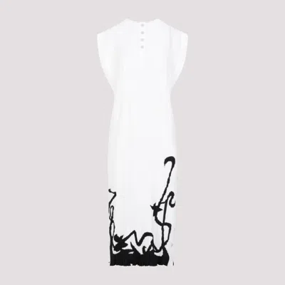 LANVIN SLEEVELESS PLEATED MIDI DRESS