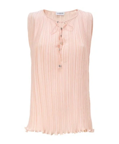 LANVIN LANVIN SLEEVELESS PLEATED TOP
