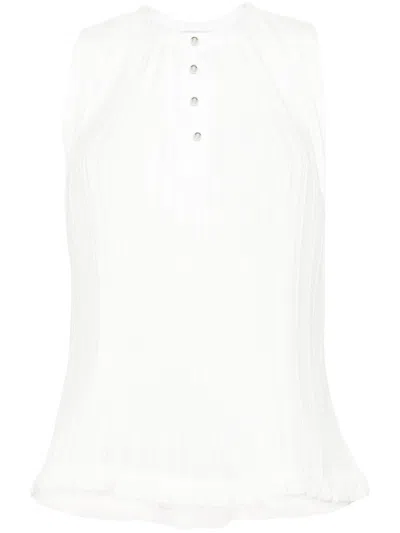 LANVIN LANVIN SLEEVELESS PLEATED TOP