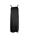 Lanvin Sleeveless Straight Dress In Black Silk In Black