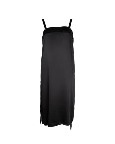 Lanvin Sleeveless Straight Dress In Black Silk
