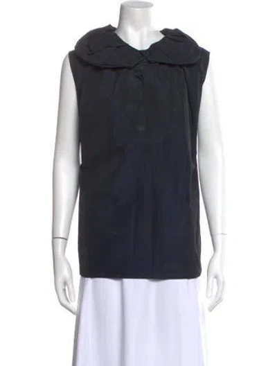 Pre-owned Lanvin Sleeveless Top In Blue