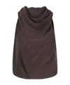 Lanvin Draped Sleeveless Silk Top In Black