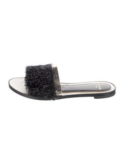 Pre-owned Lanvin Slides In Black
