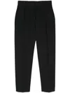Lanvin Tapered Leg Slim Trousers In Black