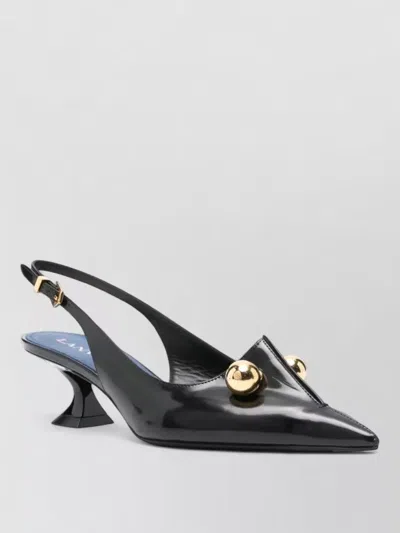 LANVIN SLINGBACK PUMPS POINTED TOE CURVED HEEL