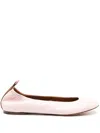 Lanvin Slip-on Leather Ballerina Shoes In Pink