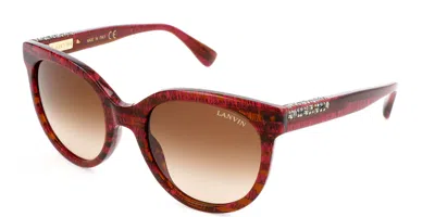 Lanvin Sln721s 0u40 Occhiali Da Sole Rossi Per Donna In Red