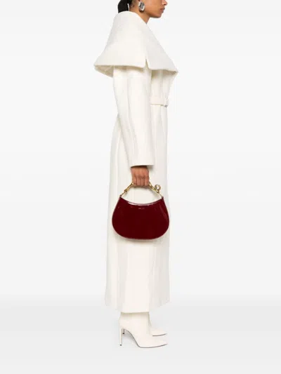 Lanvin Sculpted Cat-handle Tote Bag In Red