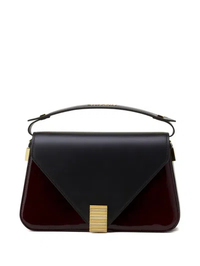 Lanvin Concerto Arpege Patent Leather Bag In Black