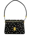 Lanvin Small Concreto Stud-embellished Flap Shoulder Bag In Black