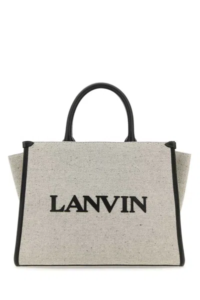 Lanvin Small In&out Top Handle Bag In Beige