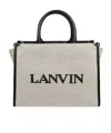 Lanvin Borsa Shopping In & Out Piccola In Tela Bicolor Donna In Nude