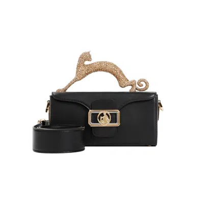 LANVIN SMALL PENCIL CAT EMBELLISHED TOTE BAG