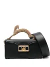 Lanvin Sculptured Jewelry Top Handle Shoulder Bag In Black