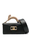 Lanvin Sculptured Jewelry Top Handle Shoulder Bag In Black
