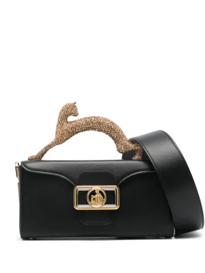 Lanvin Small Pencil Cat Tote Bag In Black